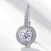 Cercei Moissanite S925 Argint Înconjurați de Diamante Cârlige pentru Urechi la Modă, Simplu Luminos, Personalitate de Lux, Toate Se potrivesc_voghion.com