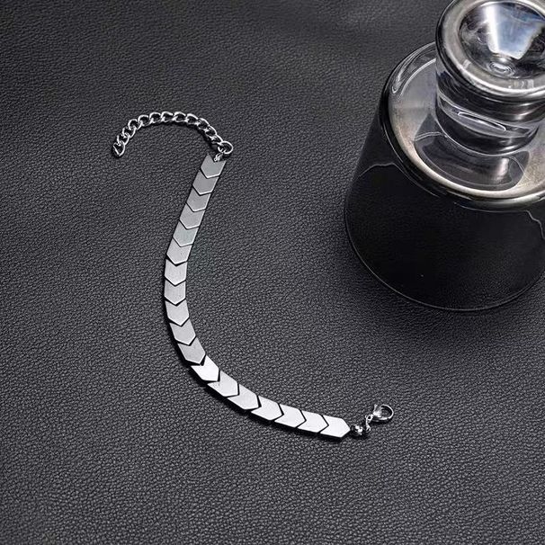 Black Onyx Titanium Steel Triangle Pendant Necklace For Men & Women - Hypoallergenic Durable Chain, Stylish Geometric Jewelry_voghion.com