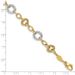 14K Two-tone Fancy Circles Cable Link Bracelet_voghion.com