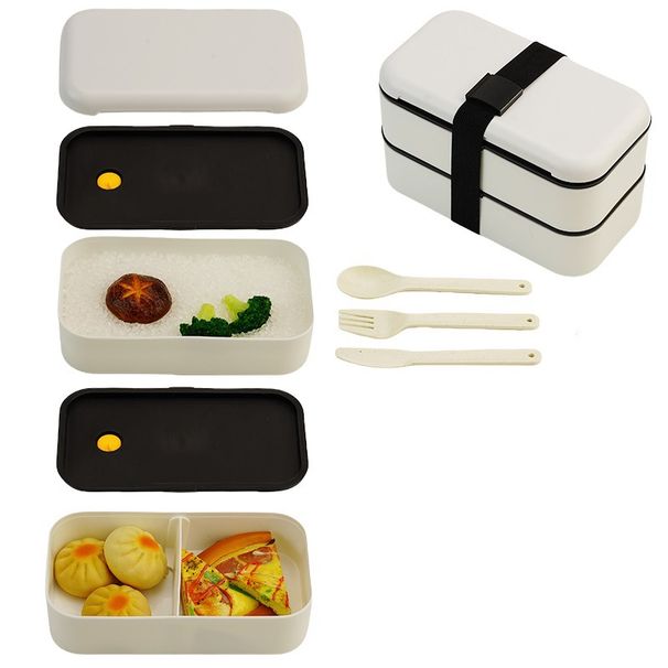 Lunch Box For Office Workers Microwaveable Compartmentalized Large Capacity Set Outdoor Lunch Box_voghion.com