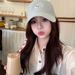 women's Baseball Cap, Sun Hat, Round Logo Wide-brimmed, Thin Face, Big Head Circumference, Korean Style_voghion.com