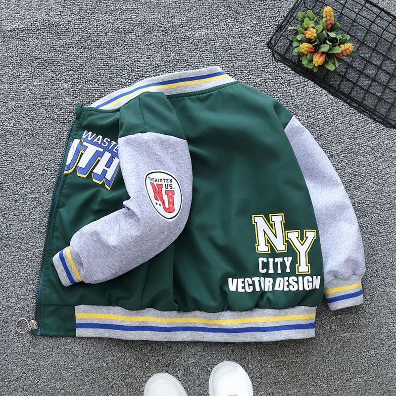 Mother&Kids Boys' Coat Kids' Cartoon jacket Top Big Kids' stylish baseball uniform_voghion.com