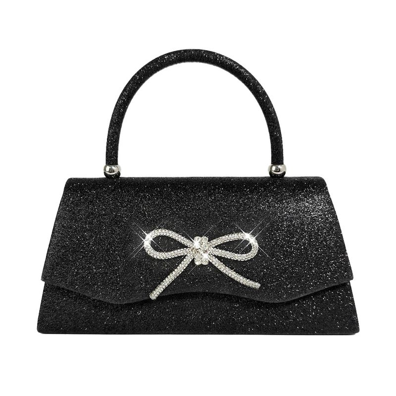 Sac à main droit avec nœud en strass, nouveau sac de dîner, fin, rose, élégant, chaîne diagonale_voghion.com
