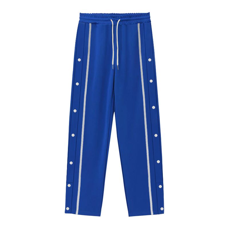 Spring And Autumn New Jacquard Long Pants Single Breasted Patchwork Loose Large Casual Pants Versatile Sanitary Pants_voghion.com