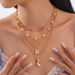 Set di collane a strati in oro da donna, 3 stili, collane con ciondolo a cuore in stile boho, spiaggia, western e vintage, collezione di gioielli multifilo._voghion.com