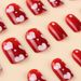 Unghie finte semplici, rosso vino, ragazza delicata, amore, sbiancamento, adesivi per nail art versatili, smontaggio e applicazione, adesivi per nail art, 24 pezzi_voghion.com