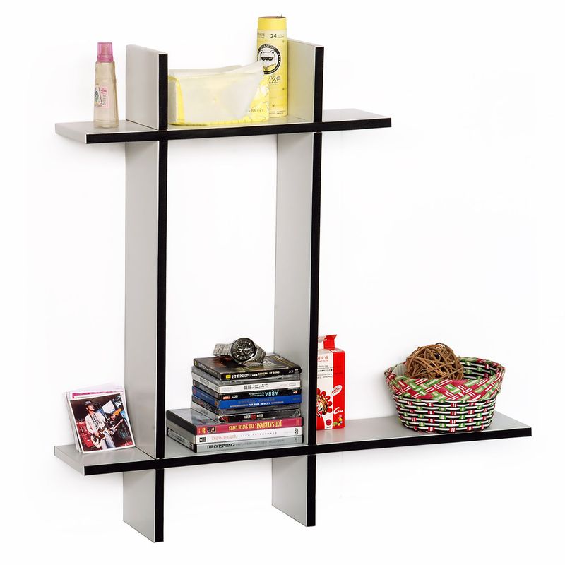Trista - [New Breed-B] Leather Cross Type Shelve / Book Shelve / Floating Shelve (4 pcs)_voghion.com