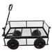 (Black Solid Wheels Wagon Cart) Solid Wheels Tools Cart Wagon Cart Garden Cart Trucks Make It Easier To Transport Firewood_voghion.com