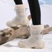 Stivali da neve invernali da donna - Stivali alti impermeabili foderati in pile per attività all'aperto e trekking (disponibili in ampia larghezza)_voghion.com