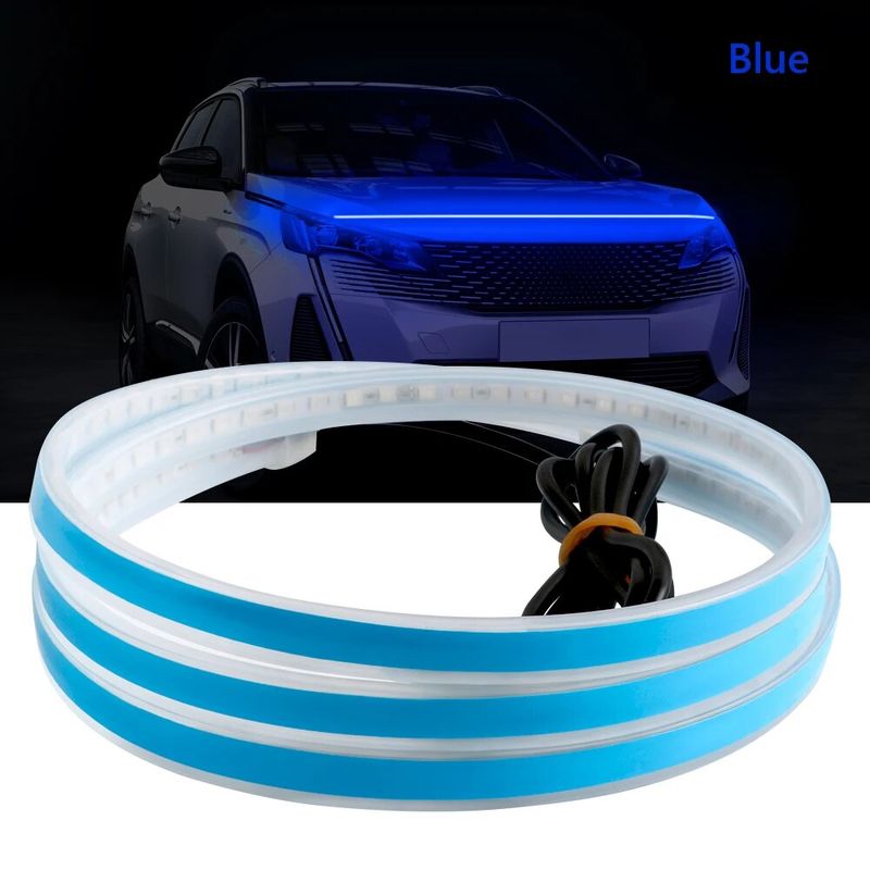 1 buc 12V Universal LED auto capotă atmosferă lumină bandă impermeabilă auto exterior decorare iluminat faruri decorative lampă ambientală_voghion.com