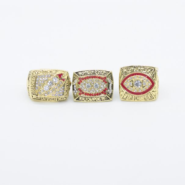 Prstani nogometnega prvenstva Washington Redskinsov 1982 1987 1991 Triletni komplet_voghion.com