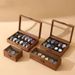 walnut wood grain watch storage box multi-bit watch collection box display transparent display box watch display box_voghion.com