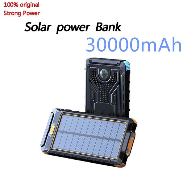 Solar Power Bank Waterproof Powerbank Large Capacity Fast Charging External Battery With SOS For IPhone Samsung Xiaomi_voghion.com
