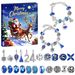 Kinder Cartoon Weihnachtsmann Blau Schneeflocke DIY Legierung Kristall Armband Set_voghion.com