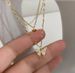 Collana a farfalla con ciondolo a farfalla a doppio strato, design di celebrità di internet femminile, stile ins, catena per clavicola_voghion.com
