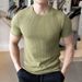 Herrkläder Issilk Sport Fitness T-shirt Kortärmad Texturerad Träningströja Tunn Rundhalsad Tough Guy Halvlärmad Tröja_voghion.com