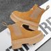Suitable For All Seasons Platform Martin 2025 New Suede Chunky Heel Mid-Calf Short Boots For Women_voghion.com