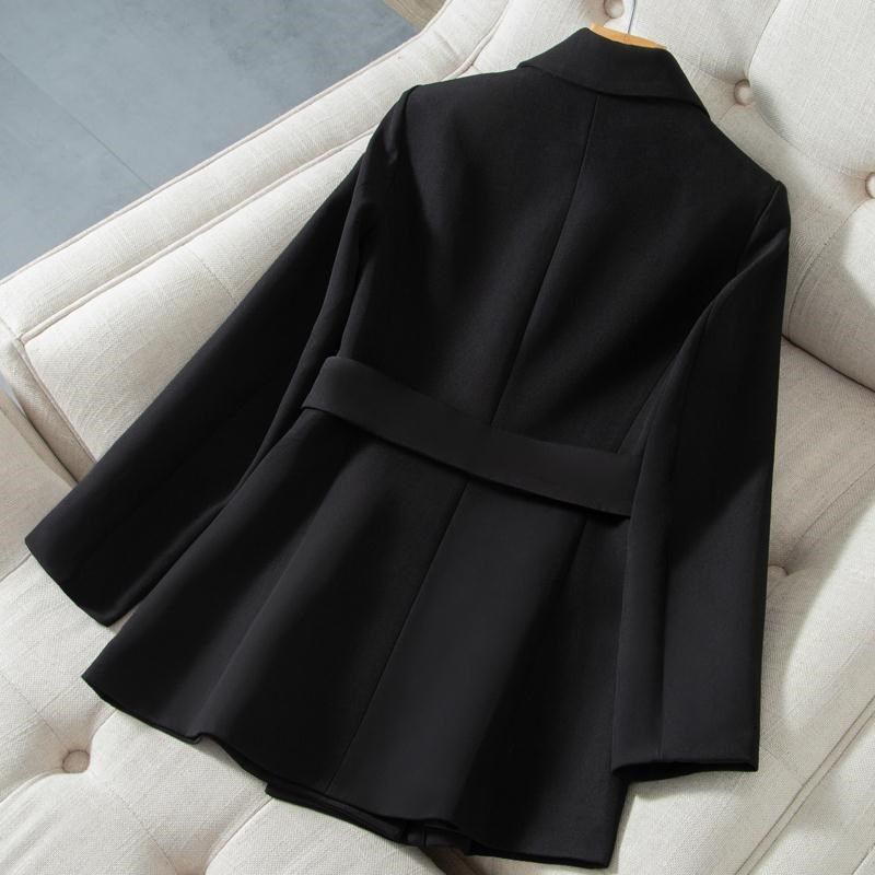 Veste de costume slim pour femme, printemps et automne, style coréen, style britannique décontracté, petite taille, petit costume haut de gamme_voghion.com