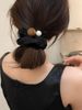 Semplice ed elegante elastico per capelli 2024, nuovo elastico per capelli da donna con perle, effetto serpente._voghion.com