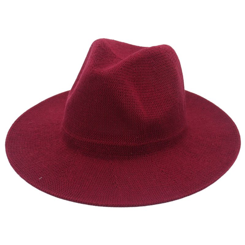 Le chapeau haut de forme tricoté peut être plié sans déformation. Le nouveau chapeau haut de forme pour hommes et femmes est respirant et léger. Chapeau portable_voghion.com