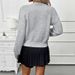"Women's 3D Floral Knit Sweater – Soft Round Neck Pullover For Autumn & Spring (S/M/L, Greyish)"_voghion.com