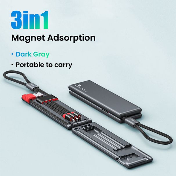 Cavo USB portatile 3 in 1, cavo USB C a ricarica rapida 3A per iPhone 14, 13, 12 Pro Max, Xiaomi, Huawei, Samsung, Mobile_voghion.com