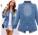 Plus Size Women's Denim Shirt With Zip Detail & Elastic Waist, Casual Oversized Chambray Top For Everyday Comfort_voghion.com