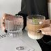 INS-style Chubby Glass Coffee Cup For Latte/milk/iced Drinks_voghion.com