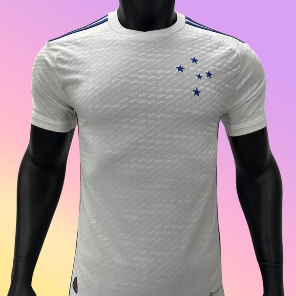 23-24 Vit Cruzeiro bortaspelare version fotbollströja kortärmad topp träningsuniform 1_voghion.com