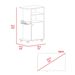 Napenthe 1-Shelf Kitchen Cart With Caster White_voghion.com