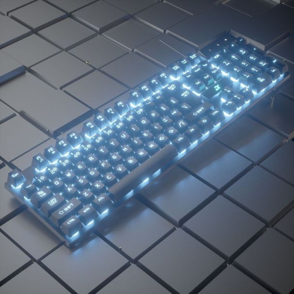 Conjunto de teclado mecânico RGB Marquee, mouse para jogos, desktop, laptop, com fio, USB dedicado_voghion.com