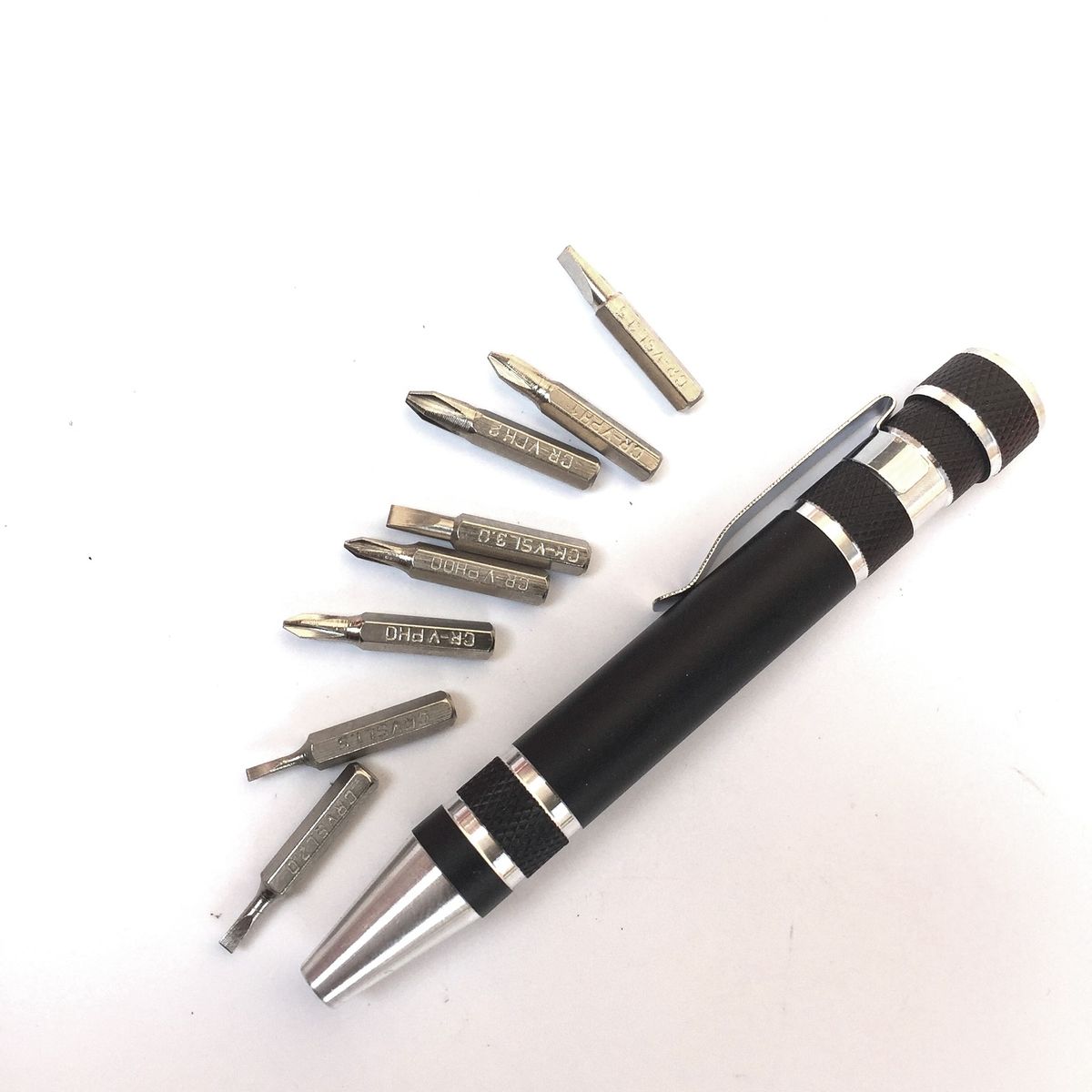 8-in-1 Magnetic Screwdriver Set - Precision Aluminum Alloy Tool Pen With Carbon Steel Bits For Electronics & Home Repair_voghion.com