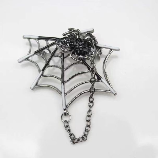 Halloween Neue Kreative Modische Personalisierte Diamant Spinne Brosche Blume Kleidung Zubehör_voghion.com