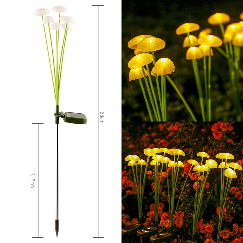 Solarbetriebene Pilzlichter für den Außenbereich, wasserdichte dekorative LED-Landschaftsbeleuchtung für den Garten für Terrasse, Hof, Weg – 6 Köpfe​_voghion.com