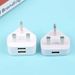 UK 3 Pin Dual USB Stecker Adapter Netz Wand Ladegerät 1/2-Port Für Telefone Tisch_voghion.com