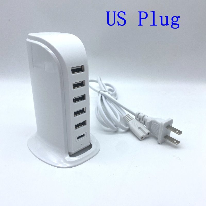 syct 5V4A 20W Sailboat USB Multi-Port Charger 6-Port Desktop Mobile Phone Plug_voghion.com