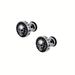 Stainless Steel Skull Round Circle Stud Earrings Gothic Skeleton Earrings_voghion.com