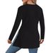 Maglia casual da donna con scollo a V, maniche lunghe e lavorazione a coste - Morbida e comoda da indossare tutti i giorni per autunno e inverno (nero, beige)_voghion.com
