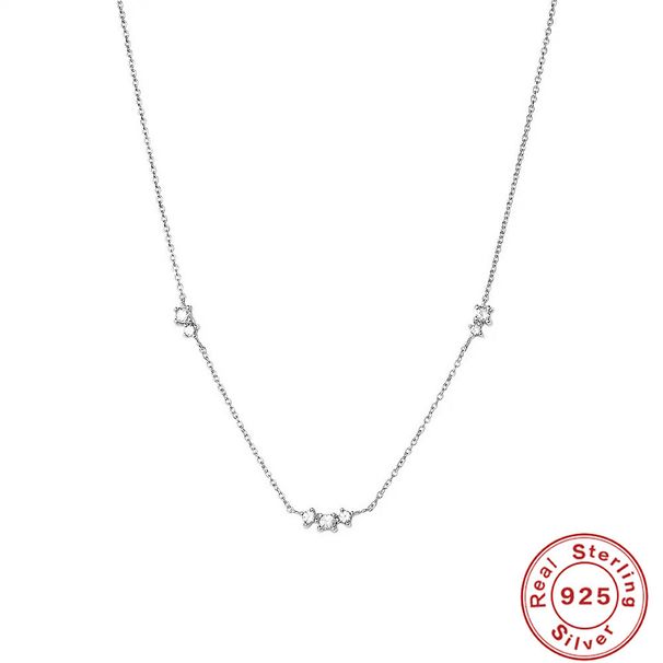 Collana creativa con triplo intarsio di diamanti a strati in argento sterling S abbinata quotidianamente alla clavicola, vendita calda e temperamento_voghion.com