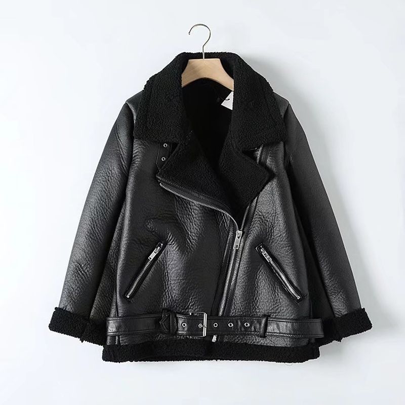Damen-Street-Fashion-All-in-One-Jacke aus 6-farbigem Motorradfell_voghion.com