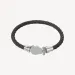 Nuovo marchio di moda, braccialetti a ferro di cavallo placcati in oro bianco, bracciale in argento nero per uomo e donna, accessori e gioielli_voghion.com