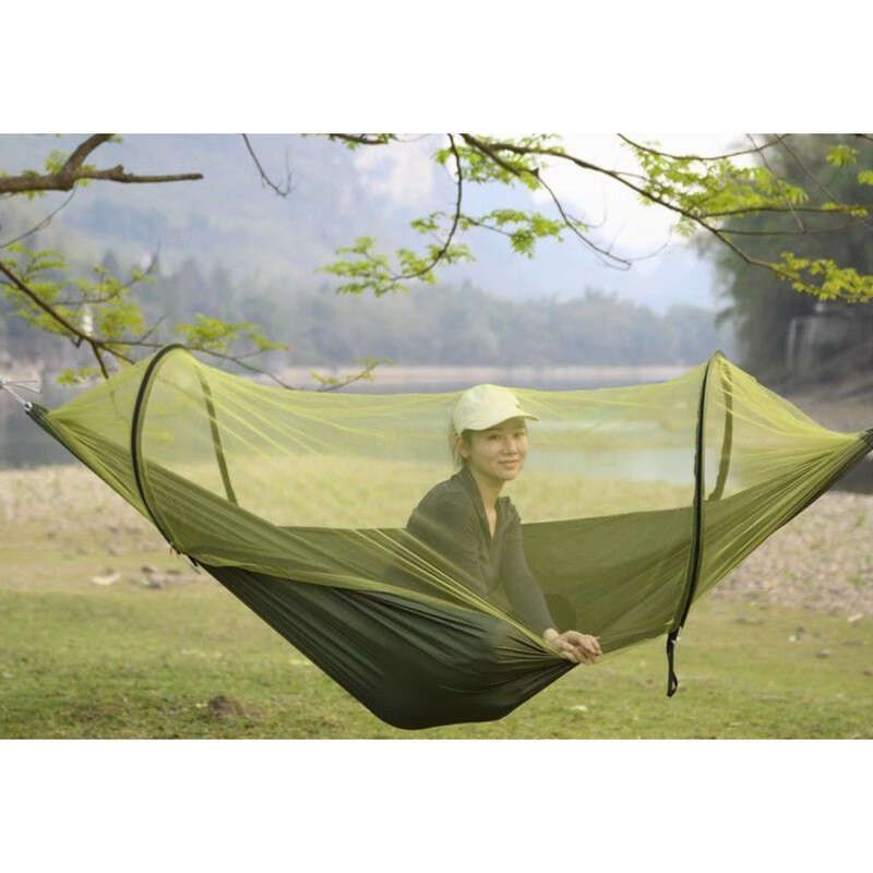 [Mosquito Sleep] Double With Net Mosquito Resistant Indoor And Outdoor Camping Spring Outing Single Hammock Parent Child_voghion.com