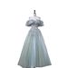 Elegant Off-Shoulder Ball Gown – A-Line Tulle Dress For Concerts, Recitals & Formal Events (XS-3XL)_voghion.com