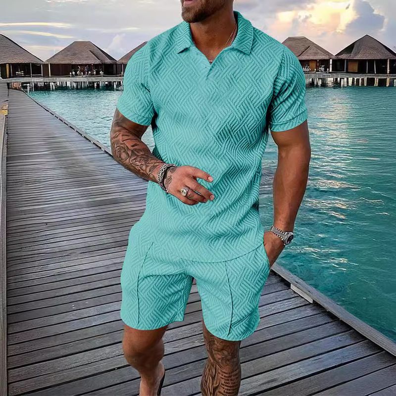 Men's Clothing Fashion Casual 3D Printed Polo Shirt Lapel Short Sleeve Suit_voghion.com