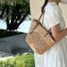 Lajia grass vacation beach niche design bag, rattan woven vegetable basket, underarm bag_voghion.com