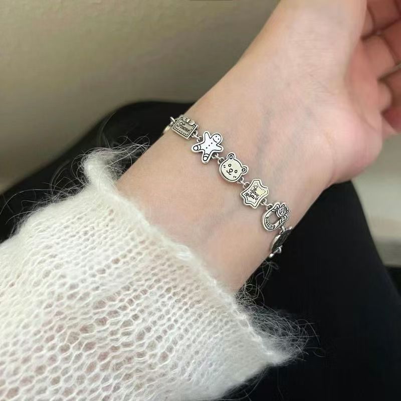 Lebkuchenmann Bär Vintage Armband Für Frauen Ins Nische High-end Niedlich_voghion.com