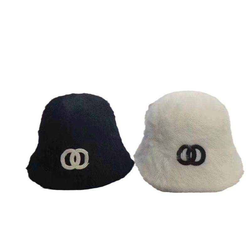 23 trendy double C plush fisherman for women in autumn and winter, Korean version, anti rabbit fur, warm water bucket_voghion.com