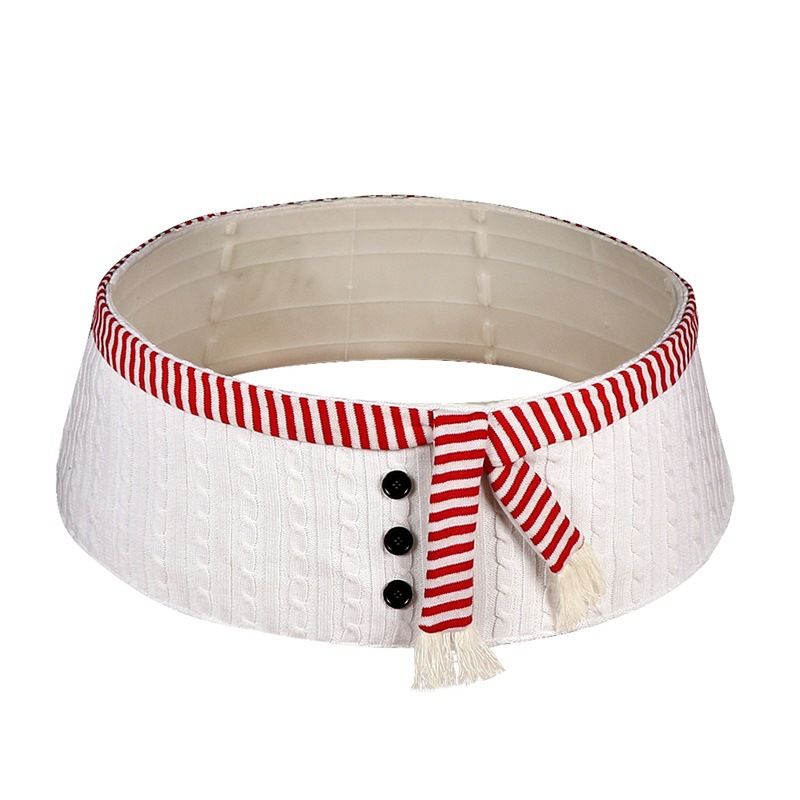 Christmas White Christmas top scarf Christmas tree skirt Christmas decorations Christmas tree foot guard Christmas tree skirt_voghion.com