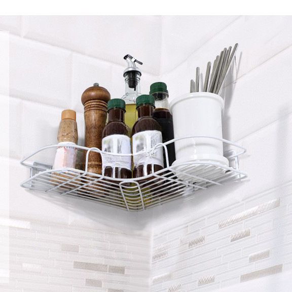 Toilet Shelf Toilet Toilet Shelf Wall Hanging Triangular Storage Rack Free Punching Corner Bathroom Storage Rack_voghion.com