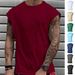 Men's Clothing Knitted Mesh Fitness Sports Slim Vest Running Vertical Striped Vest_voghion.com